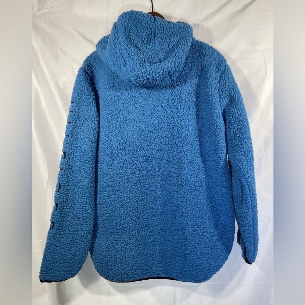 Tommy Hilfiger Sherpa Hoodie Womens Quarter Zip Outerwear Blue Faux Fur Size S - Picture 4 of 9
